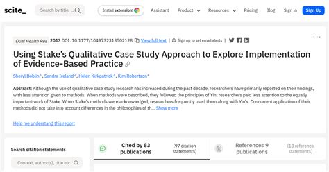 Using Stake’s Qualitative Case Study Approach to Explore .
